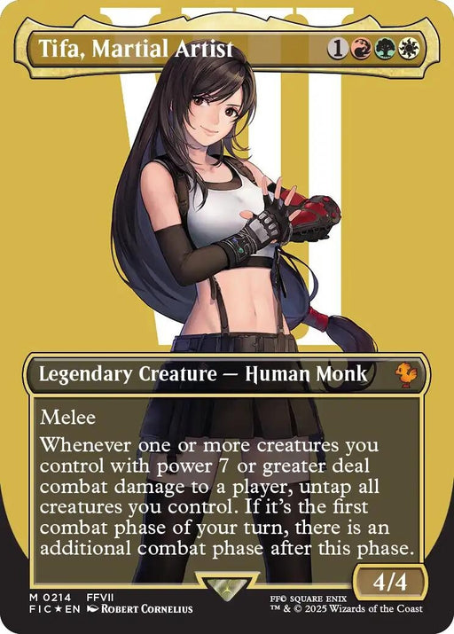 Image for Tifa, Martial Artist (Borderless) (Surge Foil) (214) (Foil) [FINAL FANTASY] - Magic: The Gathering