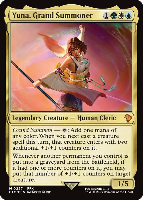 Image for Yuna, Grand Summoner (Surge Foil) (227) (Foil) [FINAL FANTASY] - Magic: The Gathering