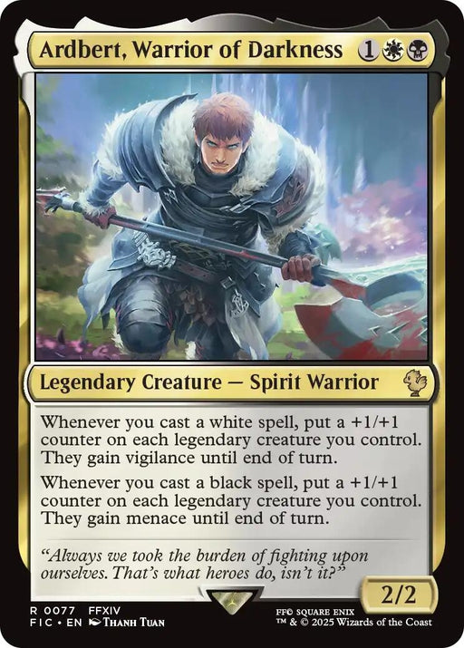 Image for Ardbert, Warrior of Darkness (77) [FINAL FANTASY] - Magic: The Gathering
