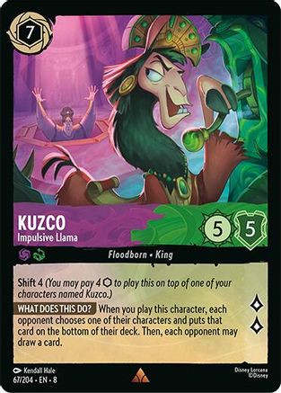 Kuzco - Impulsive Llama (67/204) Cold Foil [Reign of Jafar]