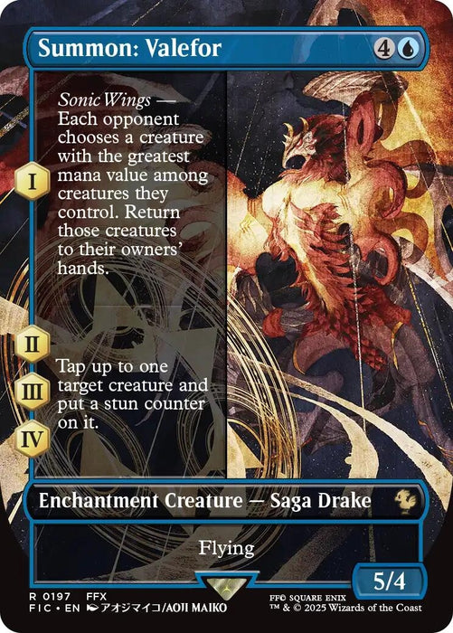 Image for Summon: Valefor (Borderless) (197) (Foil) [FINAL FANTASY] - Magic: The Gathering