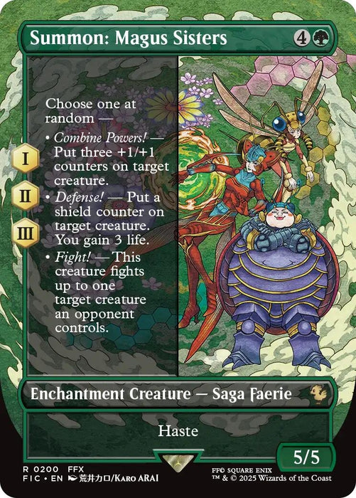 Image for Summon: Magus Sisters (Borderless) (200) (Foil) [FINAL FANTASY] - Magic: The Gathering