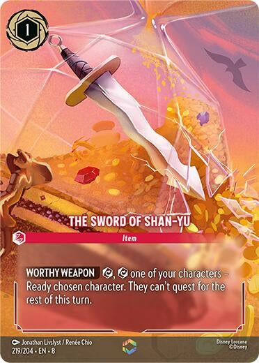 Image for The Sword of Shan Yu (Enchanted) (219/204) (Holofoil) [Reign of Jafar] - Disney Lorcana