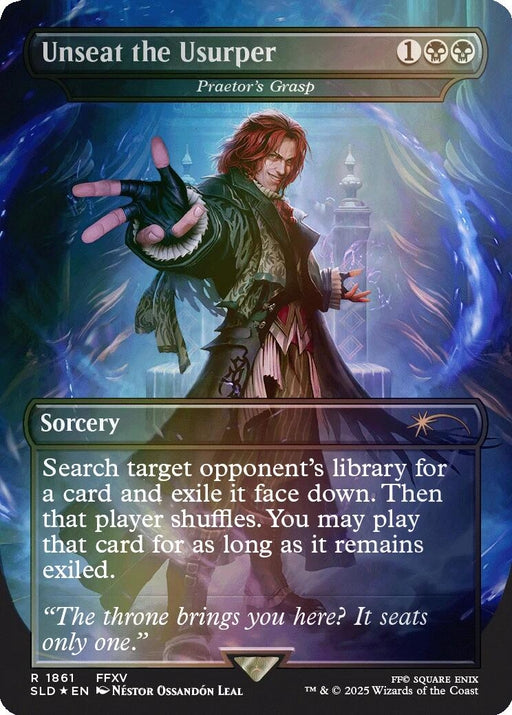 Image for Unseat the Usurper - Praetor's Grasp (Rainbow Foil) (1861) (Foil) [Secret Lair Drop Series] - Magic: The Gathering