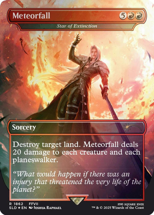 Image for Meteorfall - Star of Extinction (Rainbow Foil) (1862) (Foil) [Secret Lair Drop Series] - Magic: The Gathering