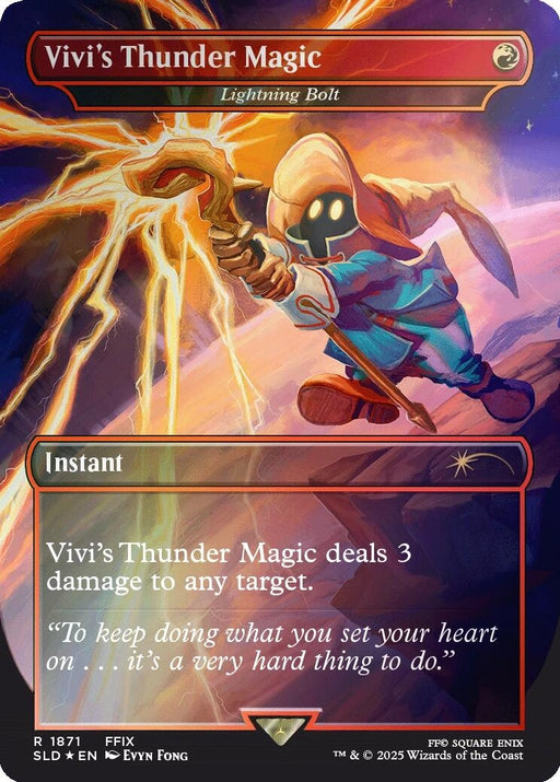 Image for Vivi's Thunder Magic - Lightning Bolt (Rainbow Foil) (1871) (Foil) [Secret Lair Drop Series] - Magic: The Gathering