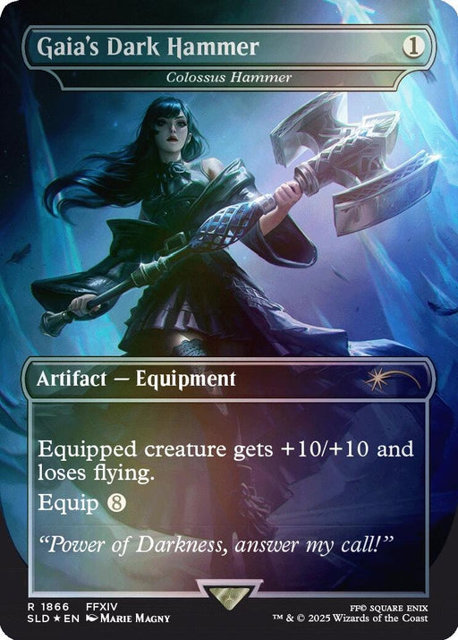 Image for Gaia's Dark Hammer - Colossus Hammer (Rainbow Foil) (1866) (Foil) [Secret Lair Drop Series] - Magic: The Gathering