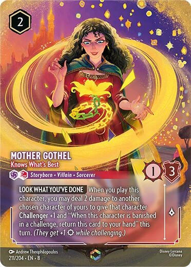 Image for Mother Gothel - Knows What's Best (Enchanted) (211/204) (Holofoil) [Reign of Jafar] - Disney Lorcana