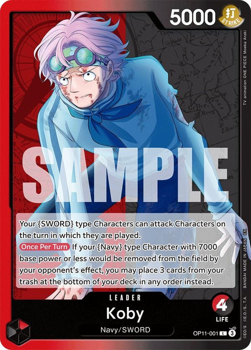 Image for Koby (001) (OP11-001) [A Fist of Divine Speed] - One Piece Card Game