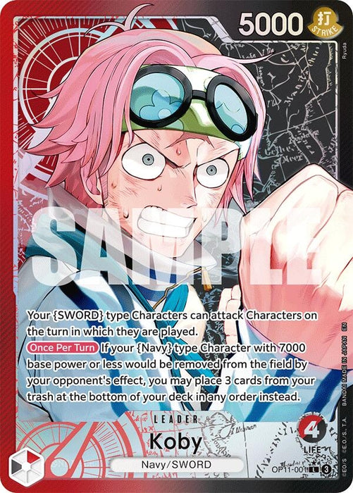 Koby (001) (Alternate Art) (OP11-001) (Foil) [A Fist of Divine Speed]