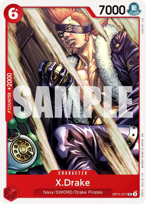 Image for X.Drake (OP11-017) [A Fist of Divine Speed] - One Piece Card Game