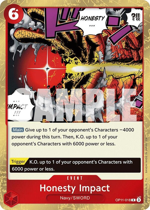 Image for Honesty Impact (OP11-018) (Foil) [A Fist of Divine Speed] - One Piece Card Game