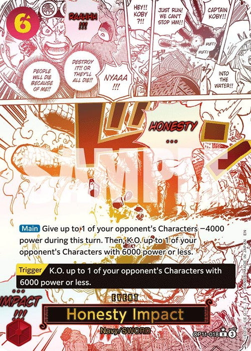 Image for Honesty Impact (Alternate Art) (OP11-018) (Foil) [A Fist of Divine Speed] - One Piece Card Game