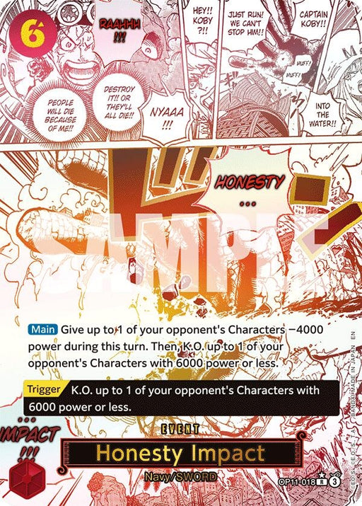 Image for Honesty Impact (Alternate Art) (OP11-018) (Foil) [A Fist of Divine Speed] - One Piece Card Game