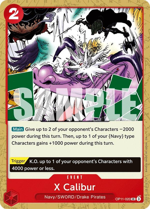 Image for X Calibur (OP11-020) [A Fist of Divine Speed] - One Piece Card Game