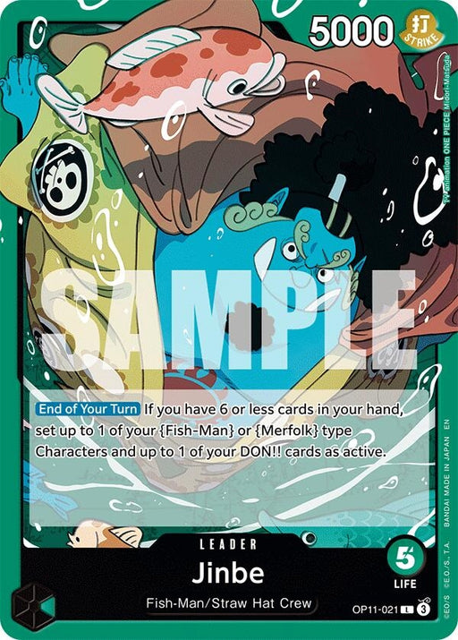 Image for Jinbe (021) (OP11-021) [A Fist of Divine Speed] - One Piece Card Game