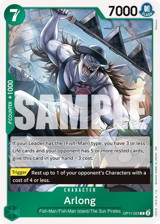 Image for Arlong (OP11-023) (Foil) [A Fist of Divine Speed] - One Piece Card Game