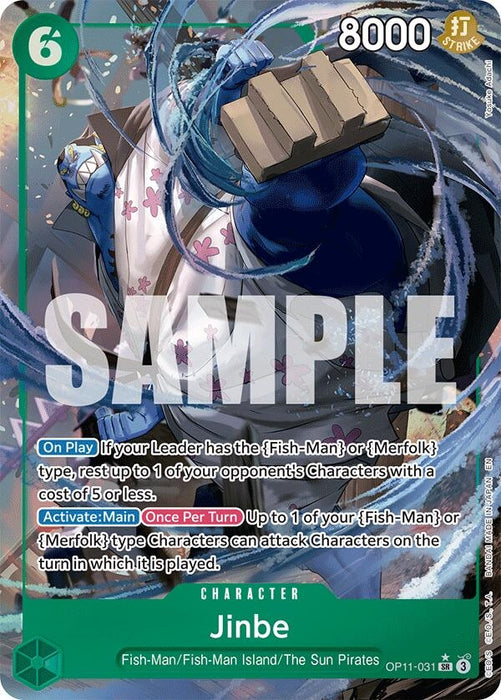 Image for Jinbe (031) (Alternate Art) (OP11-031) (Foil) [A Fist of Divine Speed] - One Piece Card Game