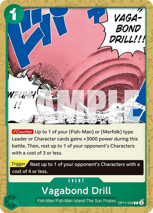 Image for Vagabond Drill (OP11-039) [A Fist of Divine Speed] - One Piece Card Game