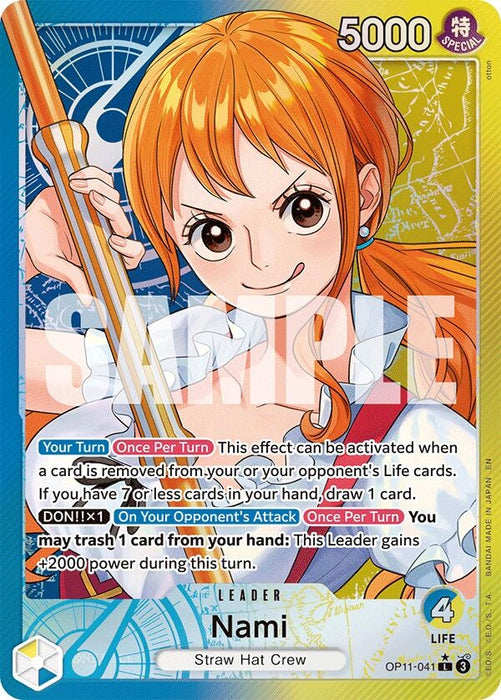 Nami (041) (Alternate Art) (OP11-041) (Foil) [A Fist of Divine Speed]