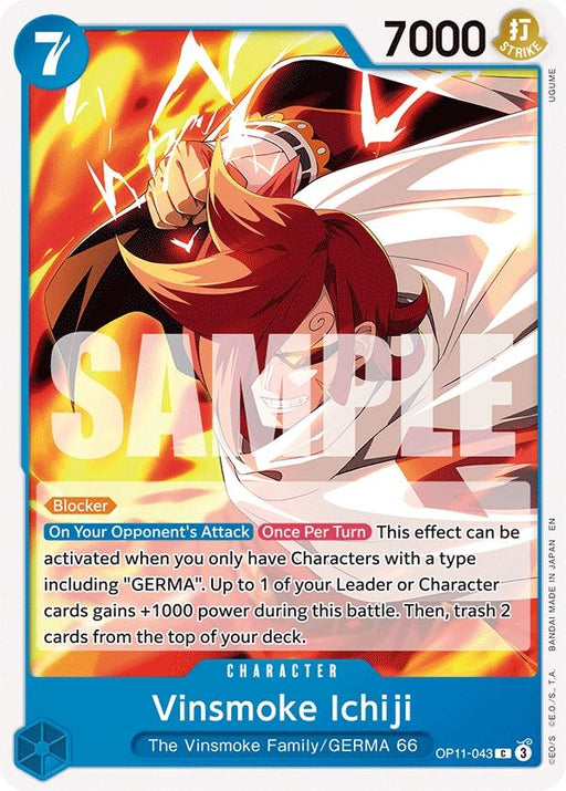 Image for Vinsmoke Ichiji (OP11-043) [A Fist of Divine Speed] - One Piece Card Game