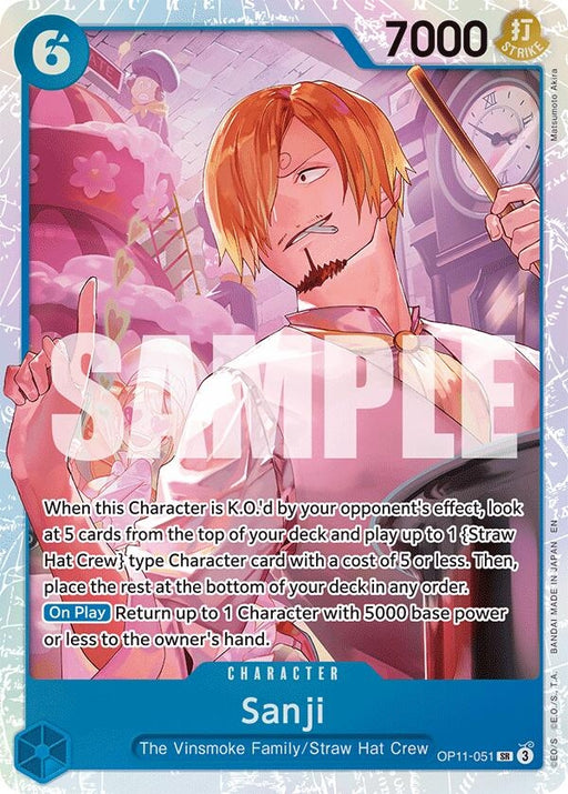 Image for Sanji (OP11-051) (Foil) [A Fist of Divine Speed] - One Piece Card Game