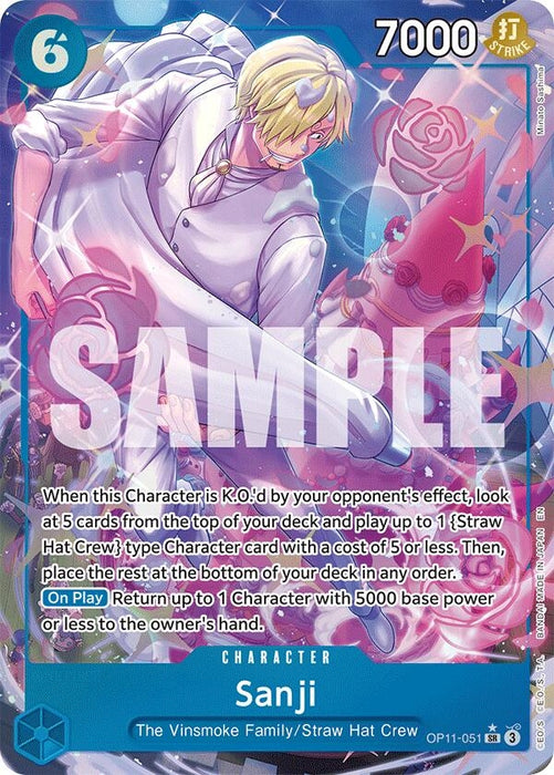 Image for Sanji (Alternate Art) (OP11-051) (Foil) [A Fist of Divine Speed] - One Piece Card Game