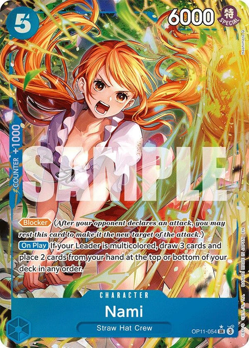 Nami (054) (Alternate Art) (OP11-054) (Foil) [A Fist of Divine Speed]