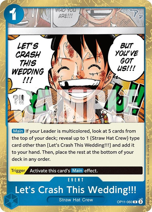 Image for Let's Crash This Wedding!!! (OP11-060) (Foil) [A Fist of Divine Speed] - One Piece Card Game