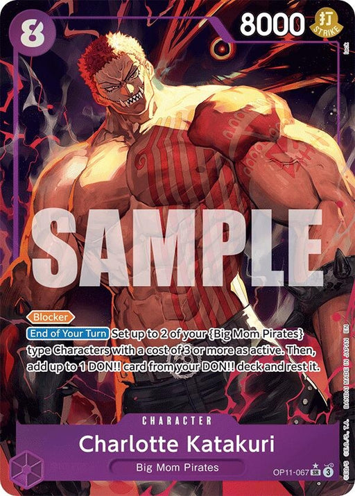 Image for Charlotte Katakuri (067) (Alternate Art) (OP11-067) (Foil) [A Fist of Divine Speed] - One Piece Card Game