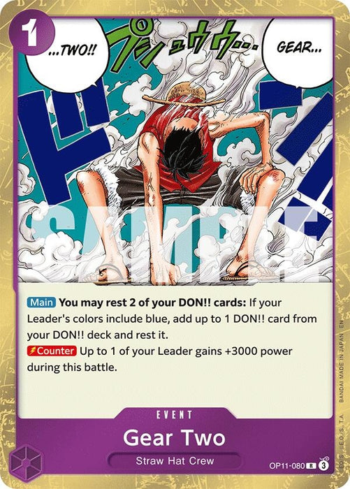 Image for Gear Two (OP11-080) (Foil) [A Fist of Divine Speed] - One Piece Card Game