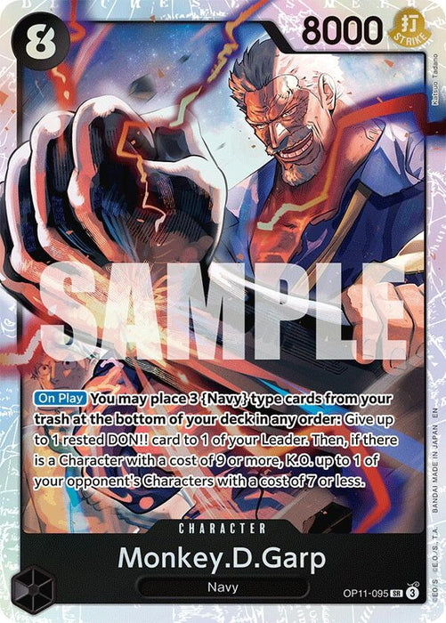 Image for Monkey.D.Garp (OP11-095) (Foil) [A Fist of Divine Speed] - One Piece Card Game