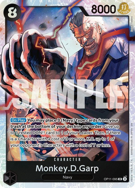 Image for Monkey.D.Garp (OP11-095) (Foil) [A Fist of Divine Speed] - One Piece Card Game