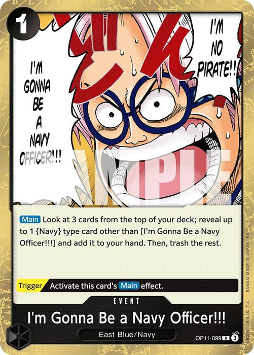 Image for I'm Gonna Be a Navy Officer!!! (OP11-099) (Foil) [A Fist of Divine Speed] - One Piece Card Game