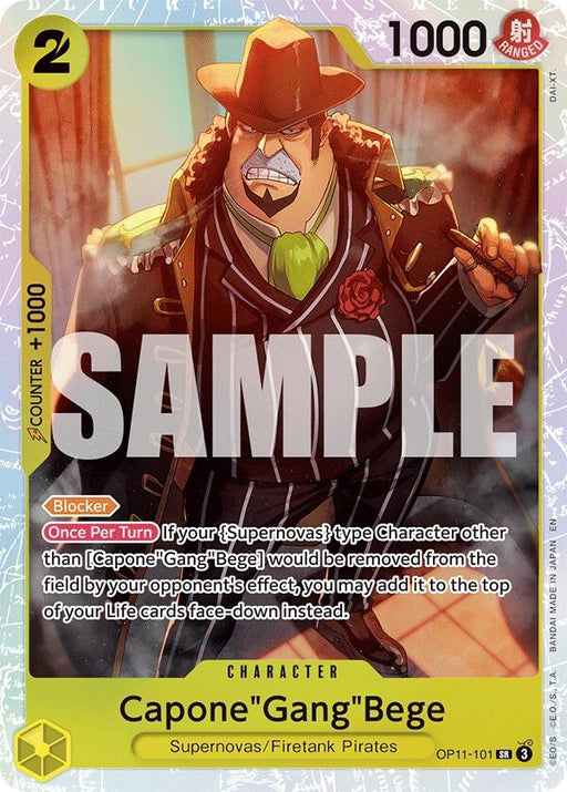 Image for Capone"Gang"Bege (101) (OP11-101) (Foil) [A Fist of Divine Speed] - One Piece Card Game