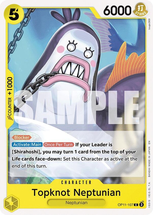 Image for Topknot Neptunian (OP11-107) [A Fist of Divine Speed] - One Piece Card Game