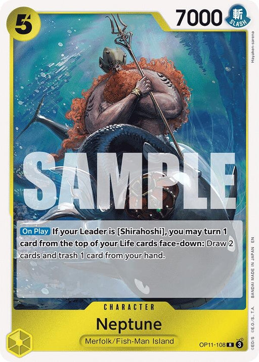 Image for Neptune (OP11-108) (Foil) [A Fist of Divine Speed] - One Piece Card Game