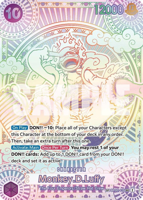 Image for Monkey.D.Luffy (119) (SP) (OP05-119) (Foil) [A Fist of Divine Speed] - One Piece Card Game