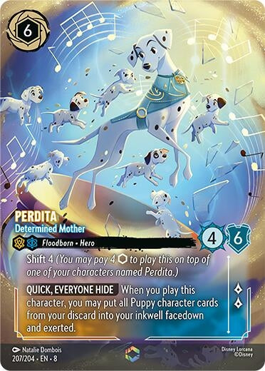Image for Perdita - Determined Mother (Enchanted) (207/204) (Holofoil) [Reign of Jafar] - Disney Lorcana