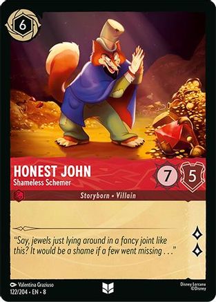 Honest John - Shameless Schemer (122/204) Cold Foil [Reign of Jafar]