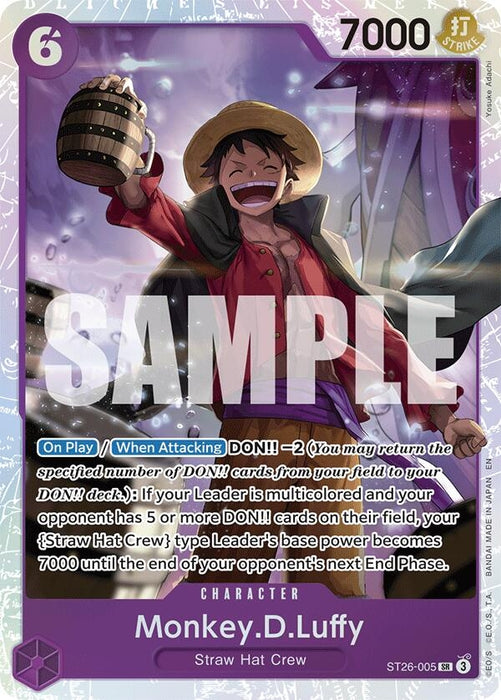 Monkey.D.Luffy (ST26-005) (ST26-005) (Foil) [Starter Deck 26: PURPLE/BLACK Monkey.D.Luffy]