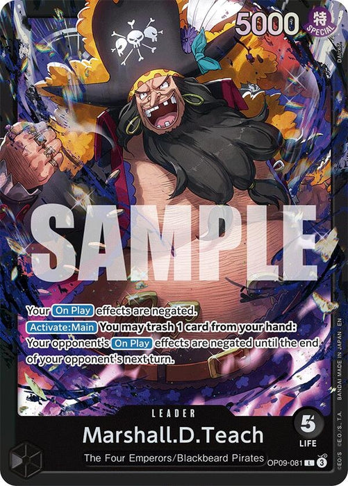 Marshall.D.Teach (OP09-081) (OP09-081) (Foil) [Starter Deck 27: BLACK Marshall.D.Teach]
