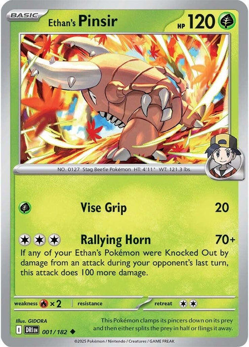 Image for Ethan's Pinsir (001/182) (Reverse Holofoil) [SV10: Destined Rivals] - Pokemon