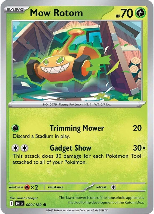 Image for Mow Rotom (009/182) (Reverse Holofoil) [SV10: Destined Rivals] - Pokemon