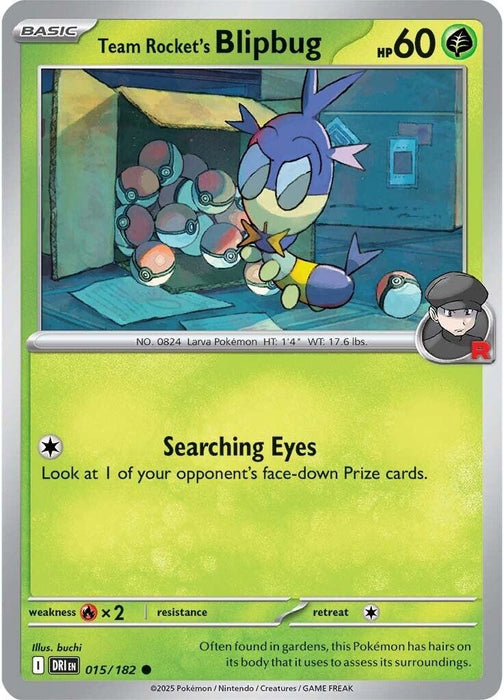 Image for Team Rocket's Blipbug (015/182) (Reverse Holofoil) [SV10: Destined Rivals] - Pokemon