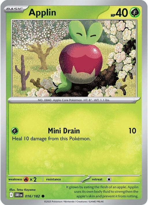 Image for Applin (016/182) (Reverse Holofoil) [SV10: Destined Rivals] - Pokemon