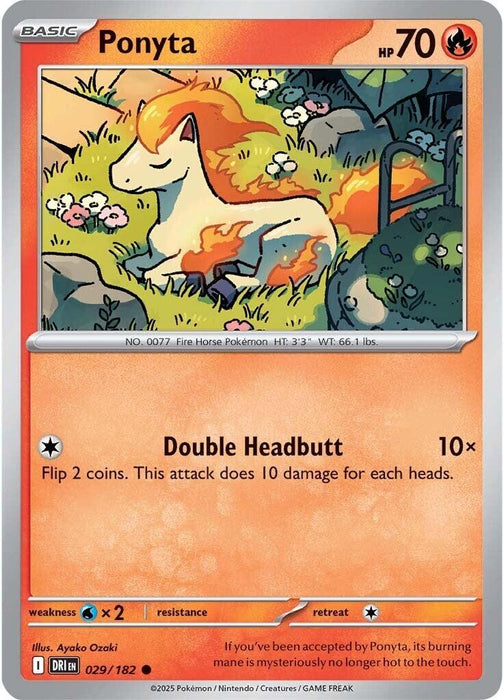 Image for Ponyta (029/182) (Reverse Holofoil) [SV10: Destined Rivals] - Pokemon