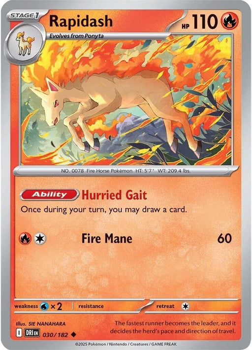 Image for Rapidash (030/182) (Reverse Holofoil) [SV10: Destined Rivals] - Pokemon