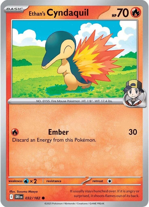 Image for Ethan's Cyndaquil (032/182) (Reverse Holofoil) [SV10: Destined Rivals] - Pokemon