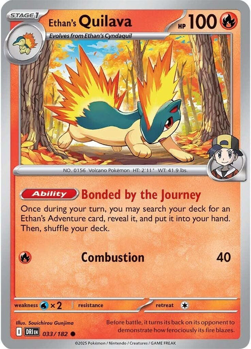 Image for Ethan's Quilava (033/182) [SV10: Destined Rivals] - Pokemon